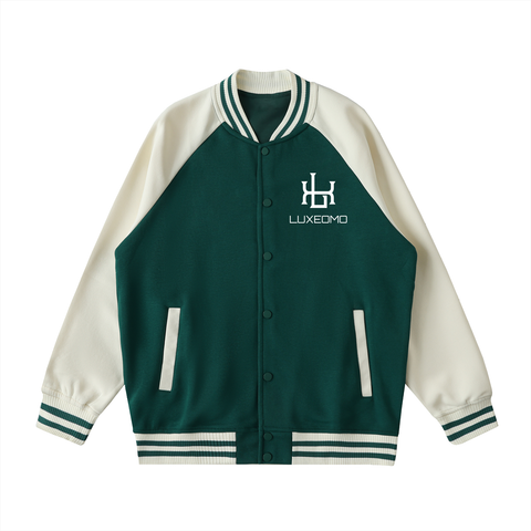 Two Tone Raglan Sleeve Varsity Jacket Two Tone Raglan Sleeve Varsity Jacket