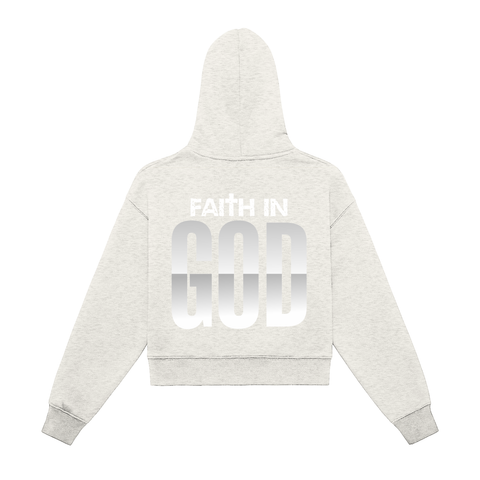 Fleeced Zip-Up Cropped Hoodie Fleeced Zip-Up Cropped Hoodie