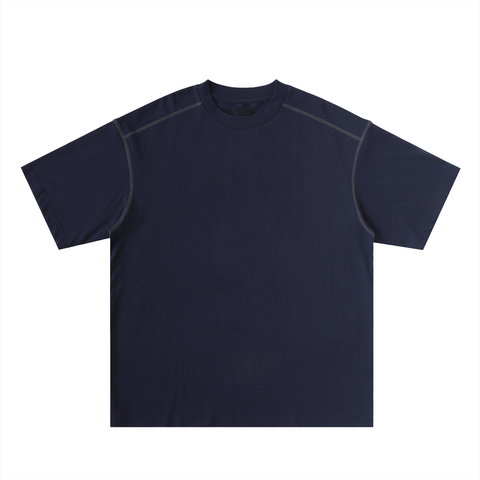 Oversized Contrast-Stitched Cotton Tee Oversized Contrast-Stitched Cotton Tee