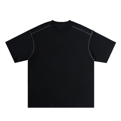 Oversized Contrast-Stitched Cotton Tee Oversized Contrast-Stitched Cotton Tee