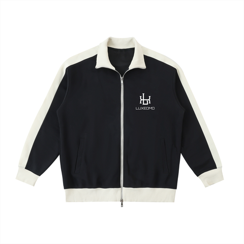 Contrast Trim Stand Collar Jacket Contrast Trim Stand Collar Jacket