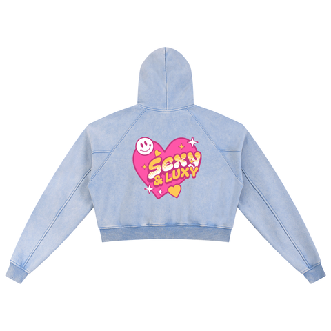 Snow Washed Cropped Hoodie Snow Washed Cropped Hoodie
