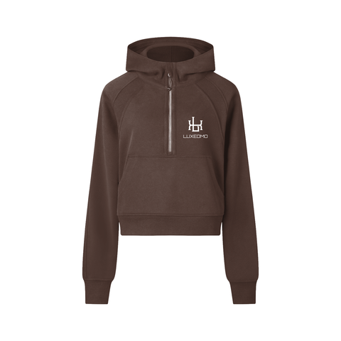 Cropped Half-Zip Hoodie Cropped Half-Zip Hoodie