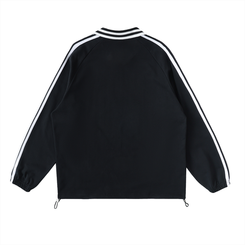 Contrast Striped Lapel Collar Sweatshirt Contrast Striped Lapel Collar Sweatshirt