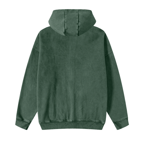 Snow Washed Zip-Through Fleece Hoodie Snow Washed Zip-Through Fleece Hoodie