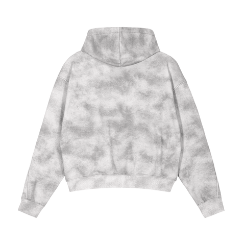 Dirty Washed Boxy Zip-up Fleece Hoodie Dirty Washed Boxy Zip-up Fleece Hoodie