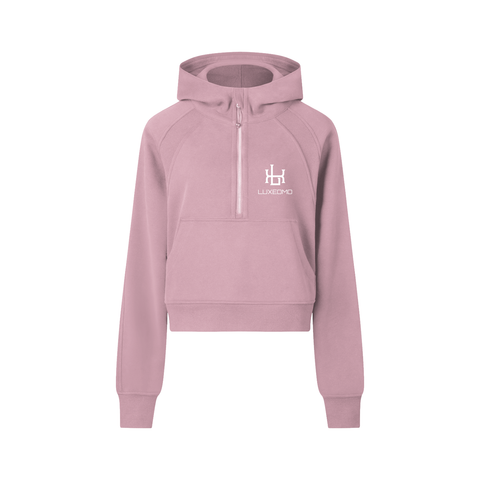 Cropped Half-Zip Hoodie Cropped Half-Zip Hoodie