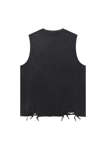 Snow Washed Raw-Hem Tank Top Snow Washed Raw-Hem Tank Top