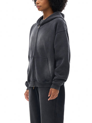 Luxe Two-way Zipper Boxy Fleece Hoodie Luxe Two-way Zipper Boxy Fleece Hoodie