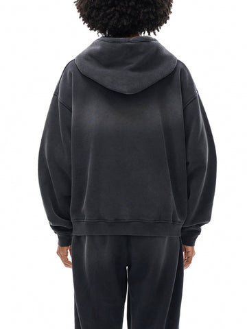 Luxe Two-way Zipper Boxy Fleece Hoodie Luxe Two-way Zipper Boxy Fleece Hoodie