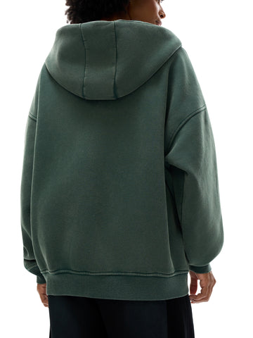 Snow Washed Zip-Through Fleece Hoodie Snow Washed Zip-Through Fleece Hoodie