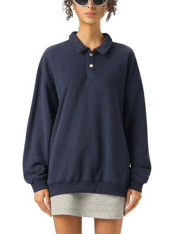 Heavyweight Polo-Collar Sweatshirt Heavyweight Polo-Collar Sweatshirt