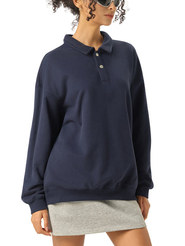 Heavyweight Polo-Collar Sweatshirt Heavyweight Polo-Collar Sweatshirt