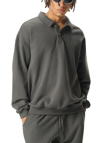 Heavyweight Polo-Collar Sweatshirt Heavyweight Polo-Collar Sweatshirt