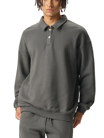 Heavyweight Polo-Collar Sweatshirt Heavyweight Polo-Collar Sweatshirt