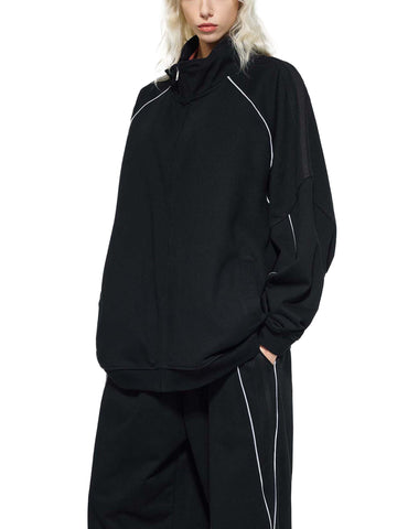 Reflection Striped Raglan Sleeve  Jacket Reflection Striped Raglan Sleeve  Jacket