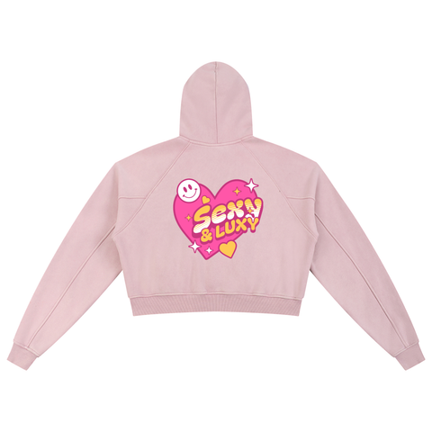 Snow Washed Cropped Hoodie