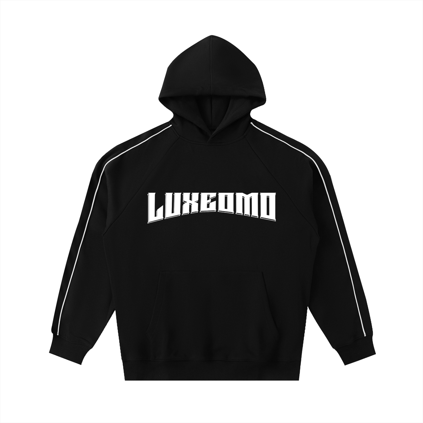 Contrast Piping Raglan Hoodie