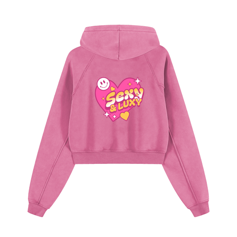 Snow Washed Cropped Hoodie