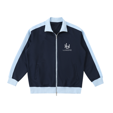 Contrast Trim Stand Collar Jacket